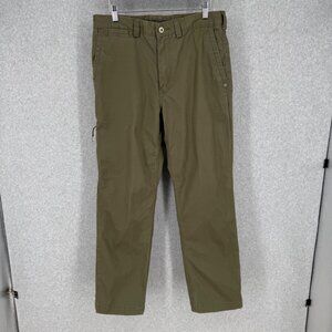 Duluth Mens DuluthFlex Ballroom Khaki Pants Size 32x30 Olive Green Side Pocket